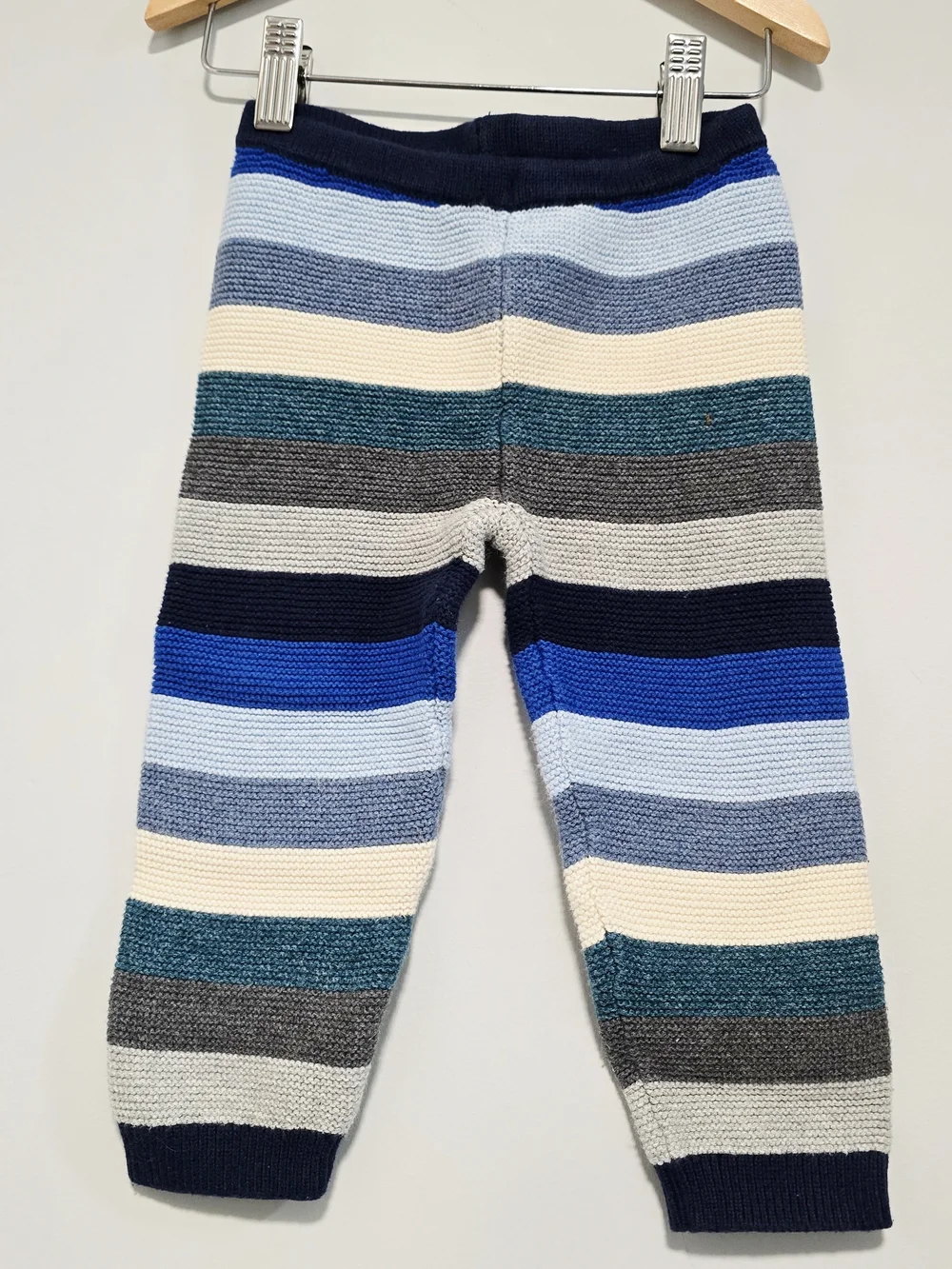 GAP Striped Knit Joggers - Blue, Navy, Cream, Gray, Teal